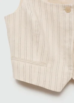 MANGO Kamizelki*Kamizelka garniturowa w paski