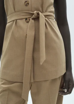 MANGO Kamizelki*Kamizelka garniturowa wiązana w talii