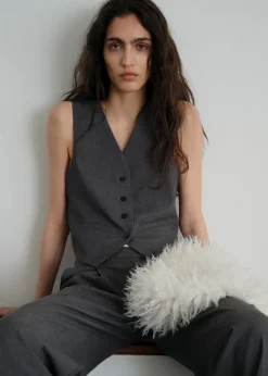 MANGO Kamizelki*Kamizelka garniturowa z regulowanym paskiem