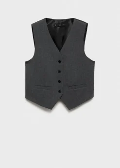 MANGO Kamizelki*Kamizelka garniturowa z regulowanym paskiem