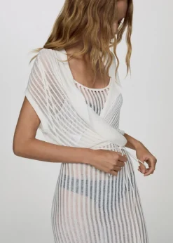 MANGO Kamizelki*Kamizelka kopertowa z dzianiny