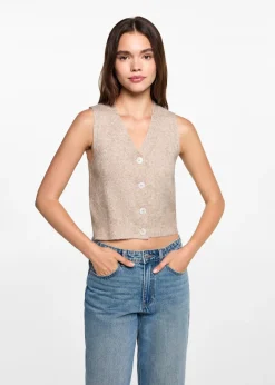 MANGO Swetry I Kardigany|Kamizelki*Kamizelka na guziki