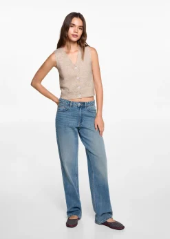 MANGO Swetry I Kardigany|Kamizelki*Kamizelka na guziki