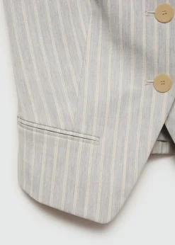 MANGO Kamizelki*Kamizelka w paski z guzikami