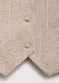 MANGO Kamizelki*Kamizelka w prążki z dekoltem halter