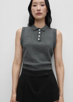 MANGO Topy|Kamizelki*Kamizelka wełniana na guziki