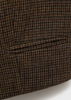 MANGO Kamizelki*Kamizelka wełniana w drobną pepitkę