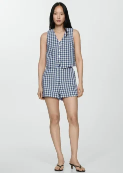 MANGO Kamizelki*Kamizelka wzór w kurzą stopkę