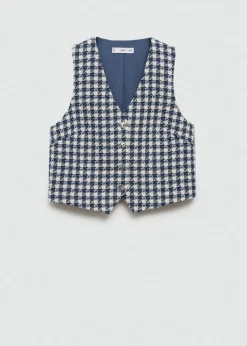 MANGO Kamizelki*Kamizelka wzór w kurzą stopkę