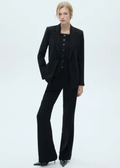 MANGO Topy|Kamizelki*Kamizelka z dekoltem halter na guziki