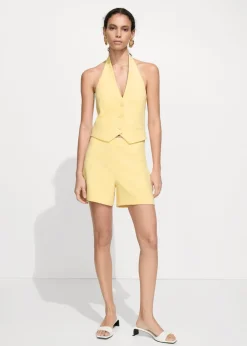 MANGO Kamizelki*Kamizelka z dekoltem halter na guziki