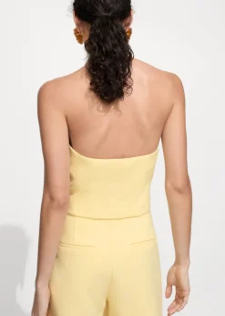 MANGO Kamizelki*Kamizelka z dekoltem halter na guziki