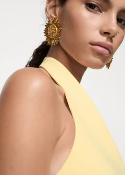 MANGO Kamizelki*Kamizelka z dekoltem halter na guziki