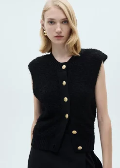 MANGO Kamizelki*Kamizelka z dzianiny na guziki