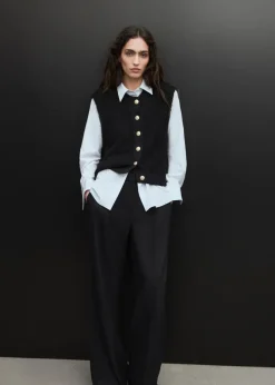 MANGO Kamizelki*Kamizelka z dzianiny na guziki