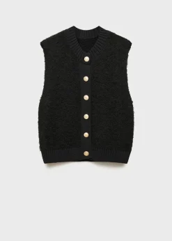 MANGO Kamizelki*Kamizelka z dzianiny na guziki