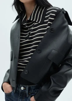 MANGO Kamizelki*Kamizelka z dzianiny w paski