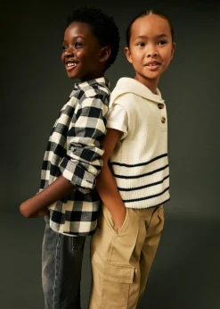 Dzieci MANGO Swetry I Kardigany*Kamizelka z dzianiny w paski