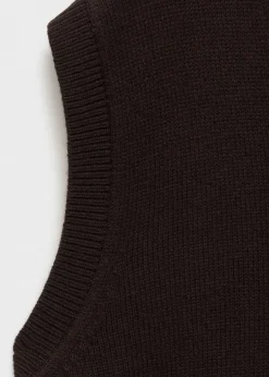 MANGO Kardigany I Swetry*Kamizelka z dzianiny z dekoltem w szpic