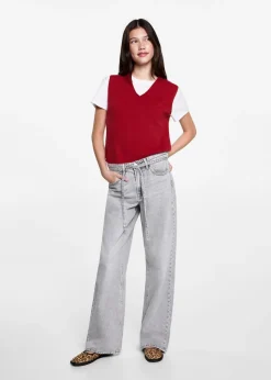 MANGO Kamizelki*Kamizelka z dzianiny z dekoltem w szpic