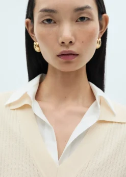 MANGO Kamizelki*Kamizelka z dzianiny z kontrastowymi kieszeniami