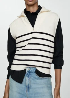 MANGO Kamizelki*Kamizelka z dzianiny z zapięciem na zamek