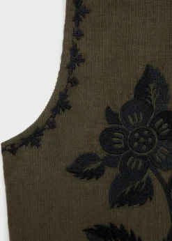 MANGO Kamizelki*Kamizelka z kwiatowym haftem