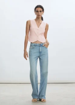 MANGO Kamizelki*Kamizelka z lnu w paski