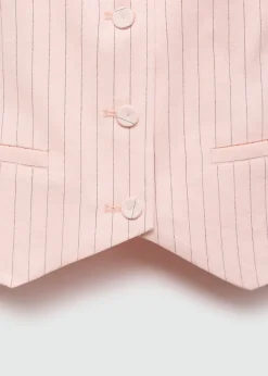 MANGO Kamizelki*Kamizelka z lnu w paski