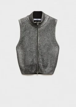 MANGO Kamizelki*Kamizelka z półgolfem i efektem foil