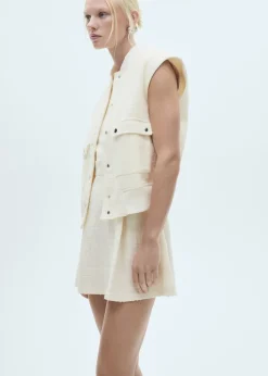 MANGO Kamizelki*Kamizelka z teksturą i kieszeniami