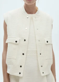 MANGO Kamizelki*Kamizelka z teksturą i kieszeniami