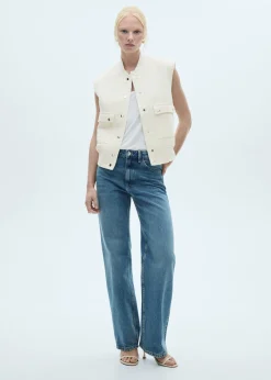 MANGO Kamizelki*Kamizelka z teksturą i kieszeniami