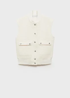 MANGO Kamizelki*Kamizelka z teksturą i kieszeniami
