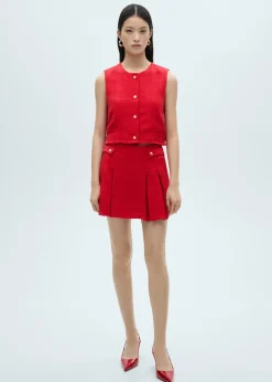 MANGO Kamizelki*Kamizelka z tweedu na guziki