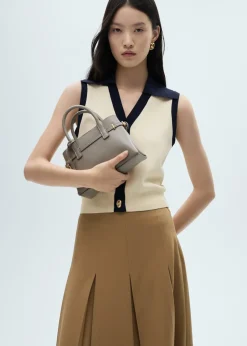 MANGO Kamizelki*Kamizelka za guziki z kontrastowym wykończeniem