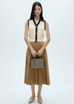 MANGO Kamizelki*Kamizelka za guziki z kontrastowym wykończeniem