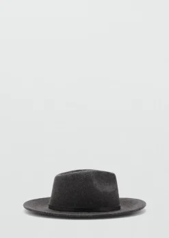 MANGO Czapki I Rękawiczki*Kapelusz wełniany z ozdobną tasiemką