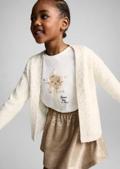 Dzieci MANGO Swetry I Kardigany*Kardigan ażurowy ścieg