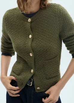 MANGO Kurtki*Kardigan dzianinowy na guziki