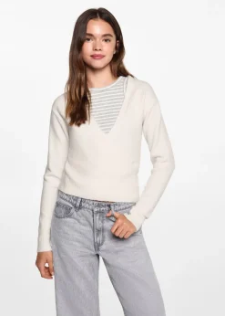 MANGO Swetry I Kardigany*Kardigan kopertowy z wiązaniem