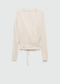 MANGO Swetry I Kardigany*Kardigan kopertowy z wiązaniem