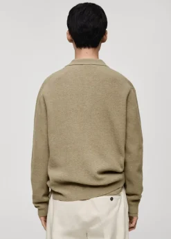 MANGO Kardigany I Swetry*Kardigan polo z mieszanki wełny