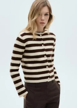 MANGO Kurtki|Swetry I Kardigany*Kardigan w paski na guziki