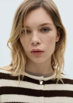 MANGO Kurtki|Swetry I Kardigany*Kardigan w paski na guziki