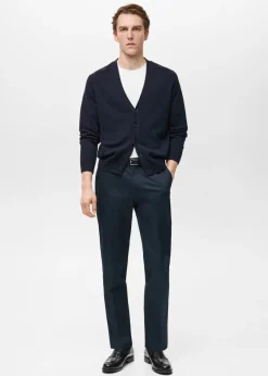 MANGO Kardigany I Swetry*Kardigan z bawełnianej dzianiny z guzikami