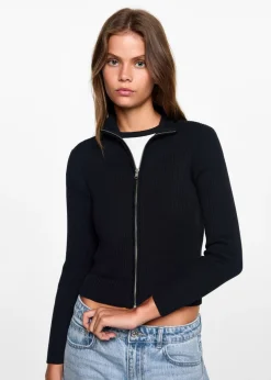 MANGO Swetry I Kardigany*Kardigan z dzianiny na zamek