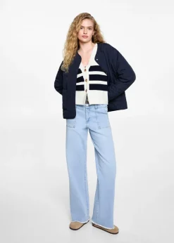 MANGO Swetry I Kardigany*Kardigan z dzianiny w paski