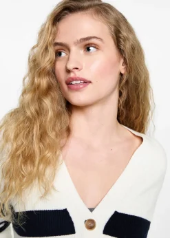 MANGO Swetry I Kardigany*Kardigan z dzianiny w paski