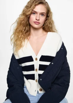 MANGO Swetry I Kardigany*Kardigan z dzianiny w paski